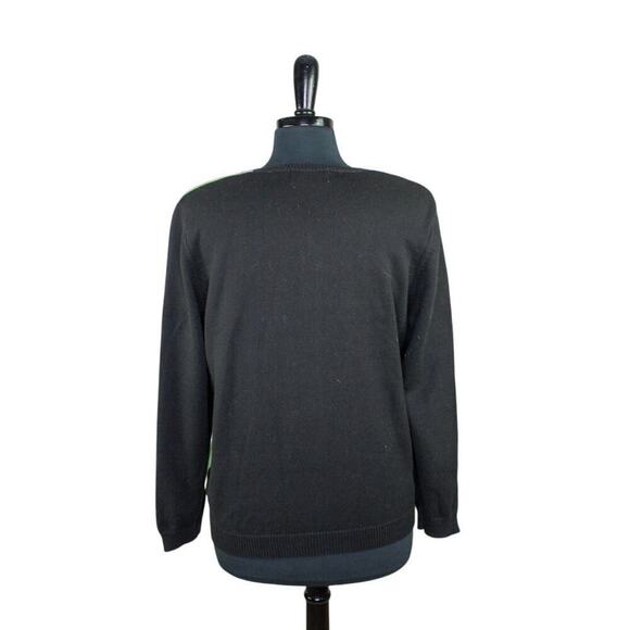 Vintage Alfred Dunner Patchwork Cardigan Sweater Full Zip Shoes Purse - Picture 2 of 4